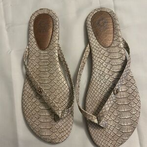 Guess Gold Snake-Skin Sandals